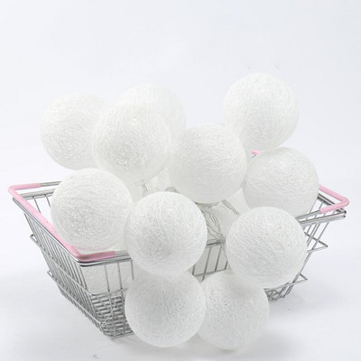 Ghirlandă de ghirlande de bumbac șiruri luminoase 10/20 LED șiruri de iluminat pentru zâne de Crăciun pentru vacanță în aer liber, petrecere de nuntă, lumină pentru decorarea casei