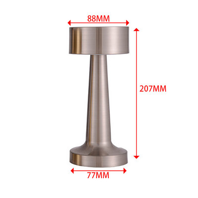 Retro bár asztali lámpa újratölthető vezeték nélküli érintésérzékelős LED asztali lámpa Éjszakai lámpák étterem kávézó hálószoba dekor lámpák
