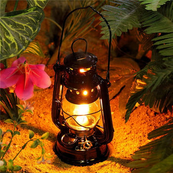 10 ιντσών Retro Outdoor Camping Kerosene Lamp Burning Hurricane Lantern Retro Lamps Kerosene for Camping Πεζοπορία Διακόσμηση βεράντας