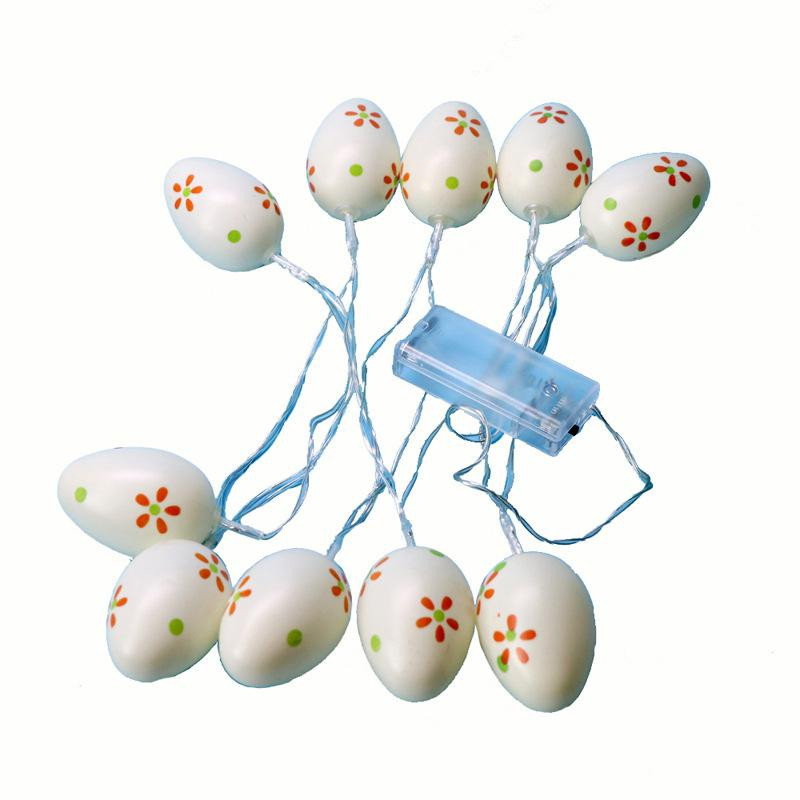HobbyLane 1,5M 10LED-s húsvéti lakberendezés Egg Rabbit LED-es lámpafüzér 0,06W, akkumulátoros tündérlámpa