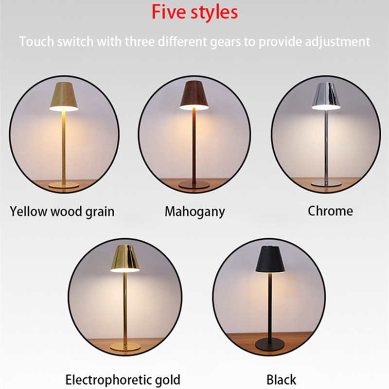 Lampă de masă LED fără fir, baterie reîncărcabilă prin USB, lumină de atmosferă, lampă de birou fără fir pentru bar, hotel, restaurant, decorare dormitor