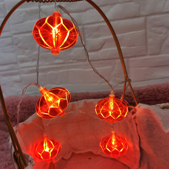 10/20 LED LED String Lights Φούντα Κόκκινο Φανάρι Λειτουργεί με USB/Μπαταρία για Διακόσμηση Φεστιβάλ Πρωτοχρονιάς String Night Lights