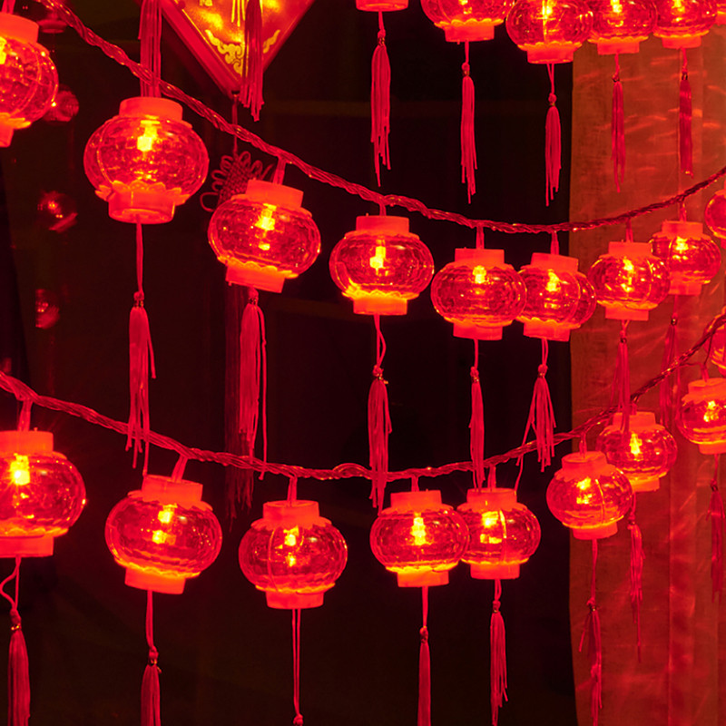 10/20LED LED styginių lempučių kutas raudonas žibintuvėlis, USB / baterija veikia Naujųjų metų festivalio dekoravimo styginių naktinių šviesų