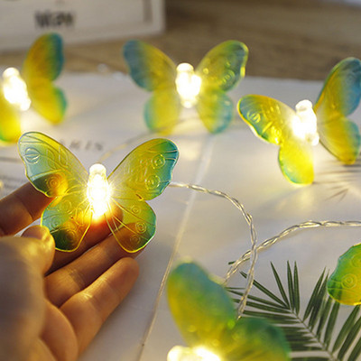 Lumină cu LED Iluminat de sărbători 1,5 m 10 Fluturi LED Lumină pentru atmosferă multicoloră pentru decorațiuni de Crăciun