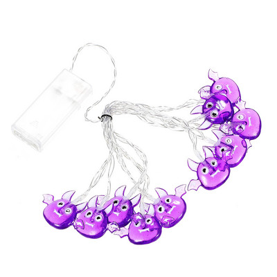 1,5/2/3m Led Halloween Bat Skull 10-20 String Lights Happy Halloween Party Decorations Kids Love Spooky Decorations Halloween