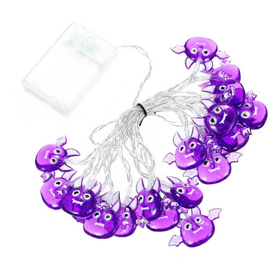1,5/2/3m Led Halloween Bat Skull 10-20 String Lights Happy Halloween Party Decorations Kids Love Spooky Decorations Halloween