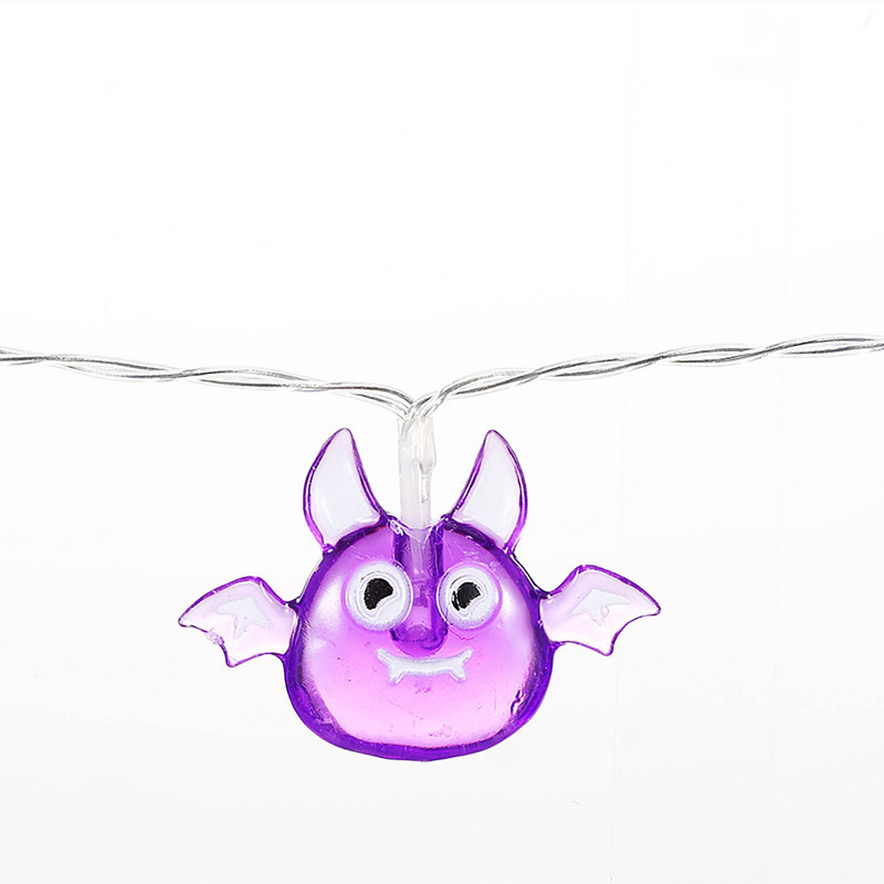 1,5/2/3m Led Halloween Bat Skull 10-20 String Lights Happy Halloween Party Decorations Kids Love Spooky Decorations Halloween