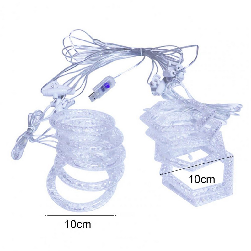 Kardinavalgusti multikas dekoratiivne USB-laadimispuldi rõngas jõulud Halloweeni LED kardinavalgusti siseruumides