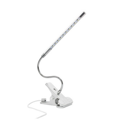 8 W LED apkabos stalinė lempa, jutiklinė stalinė lemputė, maitinama USB, 3 režimai, 10 lygių pritemdomi, lankstomi spaustukai