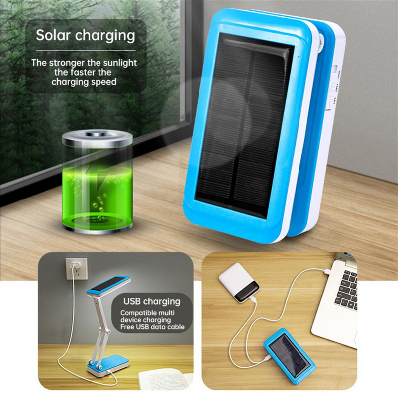 Led stalo lempa su saulės baterijomis įkraunamos sulankstomos stalinės lempos su 26 šviesos diodų reguliuojama LED naktine lempute, skirta skaityti patalpų apšvietimą