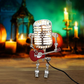 Amerikietiškas retro mikrofonas stalo lempa, skirta viešbučio miegamajam prie lovos Svetainės apdaila Apšvietimas Modernūs minimalistiniai staliniai šviestuvai