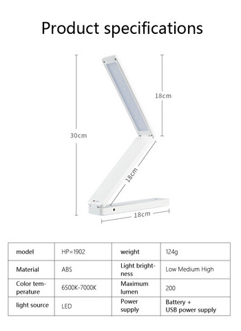 C2 LED настолна лампа Светлина с три режима на осветление Яркост USB двойна система за захранване Защита на очите Обучаваща се четене Настолна лампа Подарък