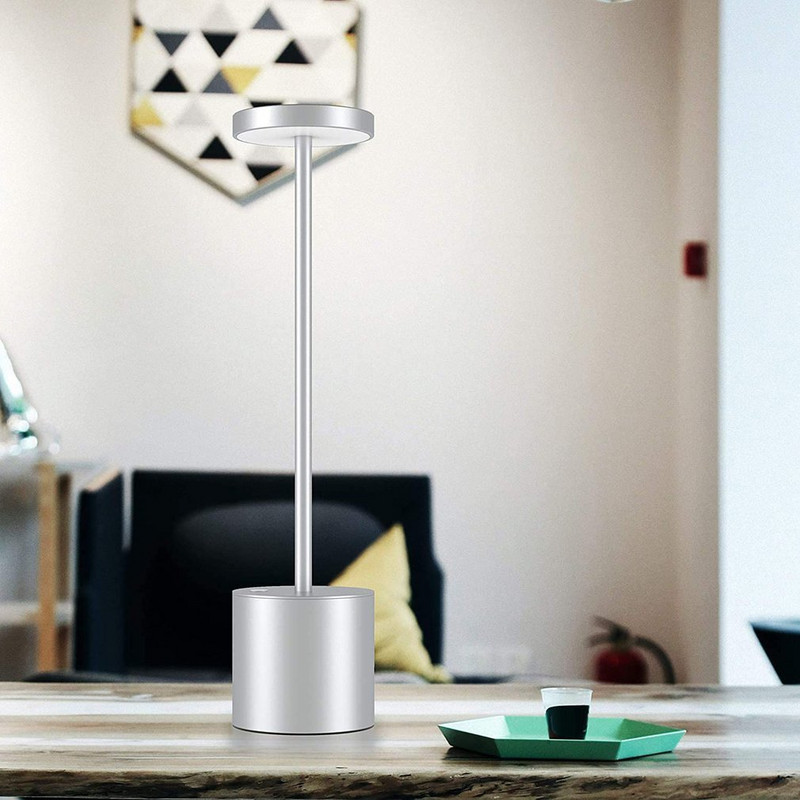 Lampă de birou cu LED, reîncărcabilă, cu USB, lampi de masă cu reglare la atingere, pentru bar, KTV, hotel, sufragerie, lectură, noapte, lampă de noptieră