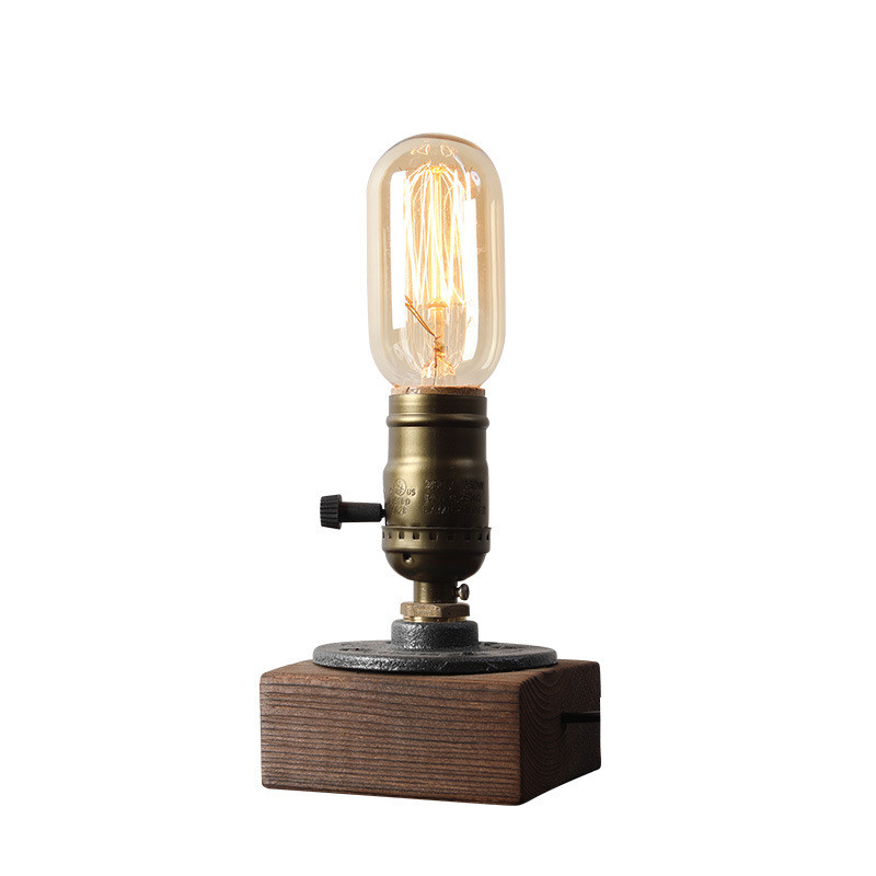 Stil american Retro Cadou Bar Cafenea Stil industrial Lampă de birou Studiu Noptieră Lampă de masă simplă cu conductă de apă E27 Flesh Light