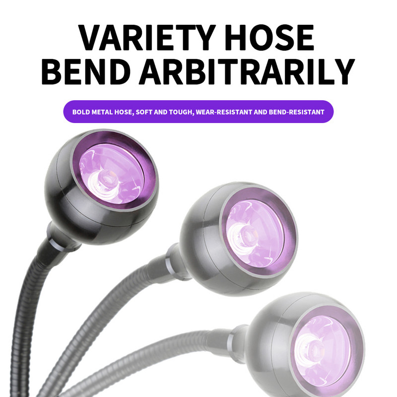 Lumini LED cu ultraviolete USB Mini UV Lipici Întărire Lampă violetă Furtun metalic Nail Art Lampă de masă Anti-contrafacere DIY Uscător de unghii