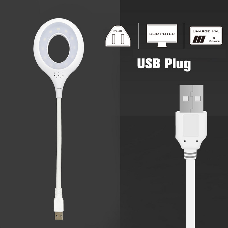 Lampă de masă portabilă USB Lumină de lectură cu LED pliabilă, fără pâlpâire, lumină moale, economisind energie, protecție ochilor, lumină de noapte pentru copii