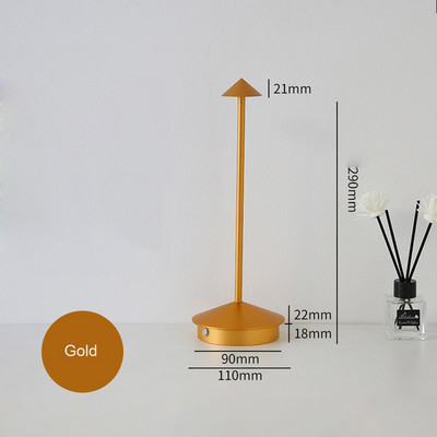 Nordic Luxury fém asztali lámpa érintőképernyős újratölthető vezeték nélküli asztali lámpa hálószobába Étterem Éjszakai fény Romantikus asztali lámpa