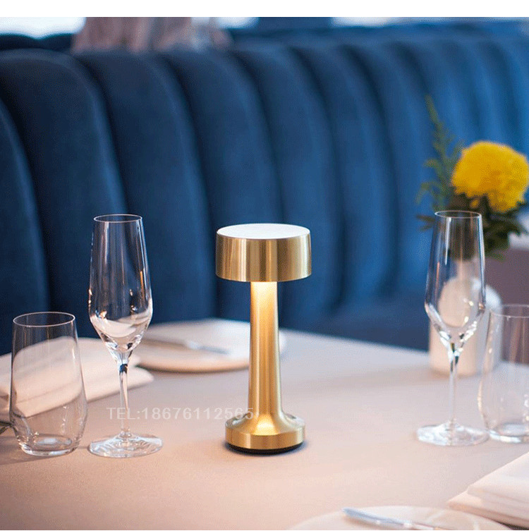 LED bár asztali súlyzó lámpa érintésérzékelő Retro asztali éjszakai fény USB újratölthető vezeték nélküli étteremhez Hotel hálószoba dekoráció