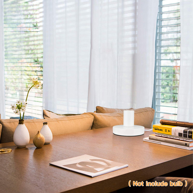 Baza lămpii de masă din metal lustruit Baza lămpii de masă industriale Cablu de 1,8 m Priză E27 UE SUA cu întrerupător Lampă mică noptieră