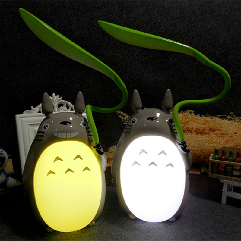Creative Cartoon Totoro laadimisöö sisevalgus loom LED UBS laualamp lastele kingitus lugemislaua valgustid ruumi sisustus