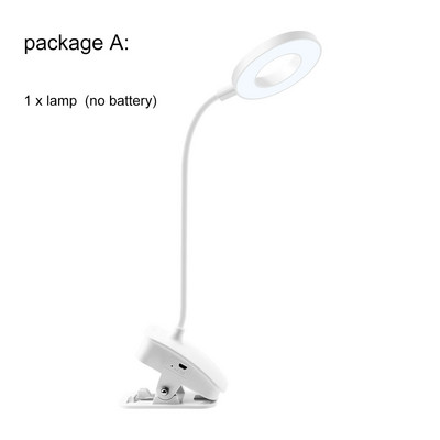 USB līdzstrāvas 5 V LED nakts gaisma lasīšanas grāmatu galda spaiļu lampa 18650 uzlādējama baterija ar aptumšojošu galda apgaismojuma klipu turētājs Guļamistaba V27