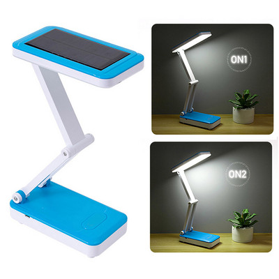 Solárna LED stolová lampa, skladacia USB nabíjateľná stolová lampa, prenosná ochrana očí, nočné svetlo, 2 prevody, 26 LED domácich čítacích svetiel