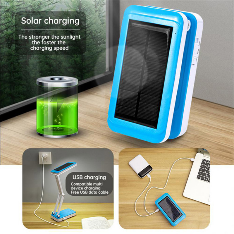 Lampă de masă cu LED solară Lampă de birou pliabilă, reîncărcabilă prin USB, lumină de noapte portabilă cu protecție a ochilor, 2 trepte, 26 LED, lumini de lectură pentru acasă