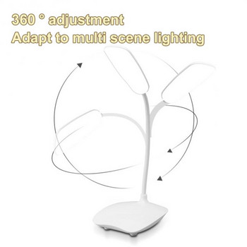 Επιτραπέζιο φωτιστικό 3 επιπέδων LED Επιτραπέζιο φωτιστικό αφής που αναδιπλώνεται με δυνατότητα ρύθμισης της έντασης του φωτισμού USB Φορητό φωτιστικό κρεβατοκάμαρας με προστασία ματιών
