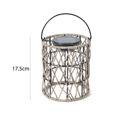 Päikeseenergia maastikulamp 600 mAh imitatsiooniga rotangist õue latern veekindel valgustus kaunistused magamistoa õue sisehoovis