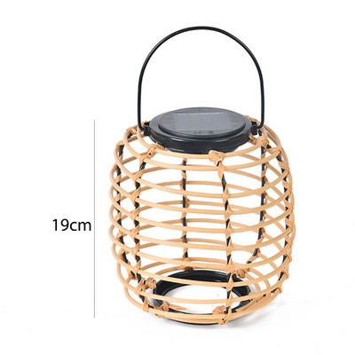 Päikeseenergia maastikulamp 600 mAh imitatsiooniga rotangist õue latern veekindel valgustus kaunistused magamistoa õue sisehoovis