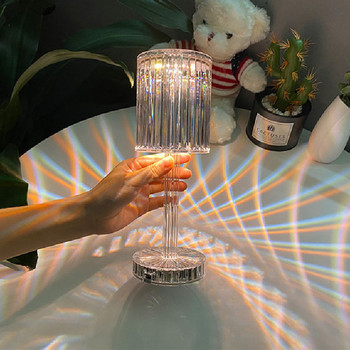 Έξυπνα κρυστάλλινα επιτραπέζια φωτιστικά επαναφορτιζόμενο φωτιστικό κομοδίνου Diamond LED νυχτερινά φωτιστικά αφής φωτιστικό αφής Συσκευή φωτισμού διακόσμησης σπιτιού