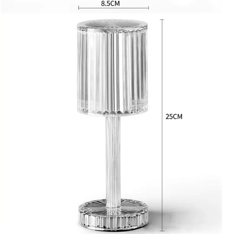 Lămpi inteligente de masă din cristal Lampă reîncărcabilă de noptieră Diamond LED Night Lights Lampă tactilă la distanță Dispozitiv de iluminat pentru decorarea casei