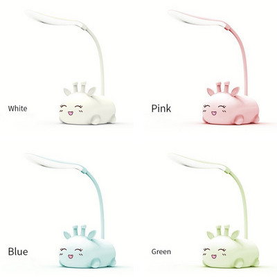 Aranyos macska asztali éjszakai lámpa gyerekeknek Színes gyerekasztal Szemvédő Olvasólámpa Meleg fehér Vezeték nélküli Led USB Újratölthető