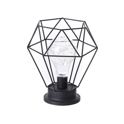 Lămpi de masă retro cu artă de fier pentru dormitor, sufragerie, lampă de noptieră cu LED, lampă de pat, lumină de noapte, lumina de decorare de Crăciun