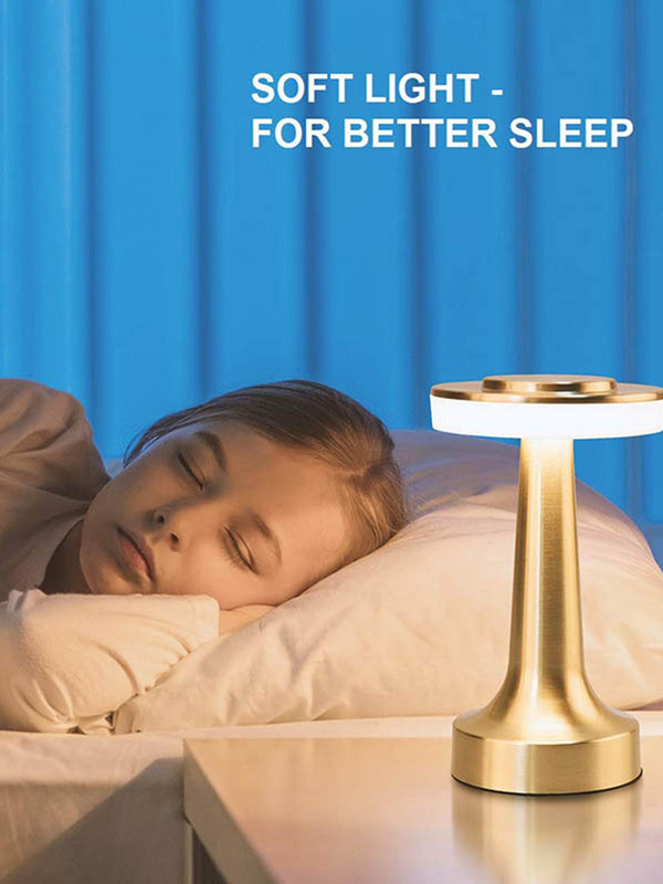 Gomba asztali lámpa Retro bár LED asztali lámpák Érintésérzékelős Újratölthető súlyzós asztali lámpa Étterem Hotel Éjjeli dekorációhoz