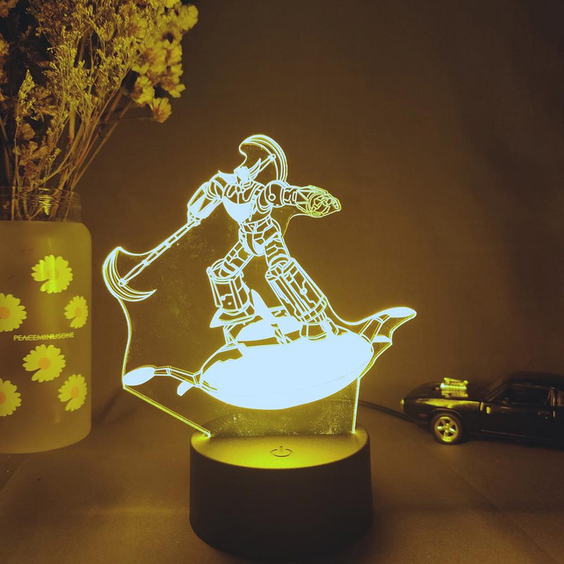 UFO Robot Grendizer 3D Lámpa TV Rajzfilm Figura Világítás Akril Éjszakai Fény LED Érzékelő Fények Számítógép Asztali Beállítás Deco