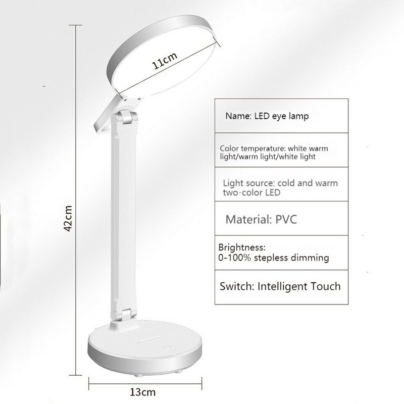 Lampă de birou cu LED Birou pentru protecția ochilor, student la facultate, încărcare prin USB, învățare, dormitor pentru copii, noptieră, lumină de noapte pentru lectură