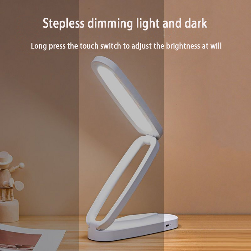 Lampă cu LED pentru birou/lectură, reglabilă la atingere, pliabilă, portabilă, 5W, încărcare USB, fără stroboscop, lumină moale, protecție ochilor, lumină de lectură