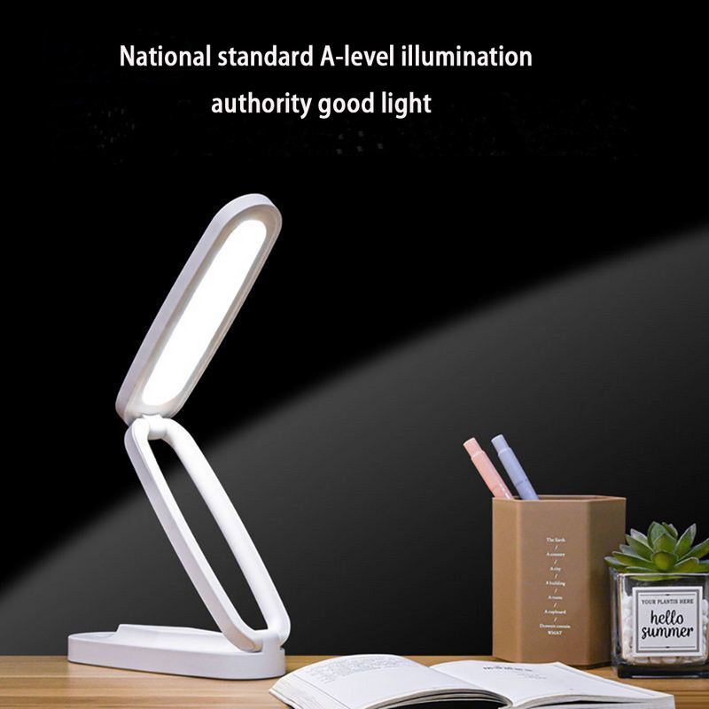 Lampă cu LED pentru birou/lectură, reglabilă la atingere, pliabilă, portabilă, 5W, încărcare USB, fără stroboscop, lumină moale, protecție ochilor, lumină de lectură