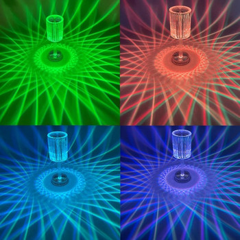 Κρυστάλλινο επιτραπέζιο φωτιστικό LED 3/16 Χρώματα Φωτιστικό αφής φόρτισης USB Φώτα ατμόσφαιρας Φωτιστικό LED Νυχτερινό φωτιστικό κομοδίνου κρεβατοκάμαρας Home Xmas Deco