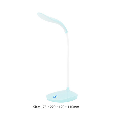 Irodai LED Asztali lámpa Újratölthető fényes asztali lámpa Szemvédelem Diák tanulóasztali lámpa Érintős tompító olvasókönyv lámpák