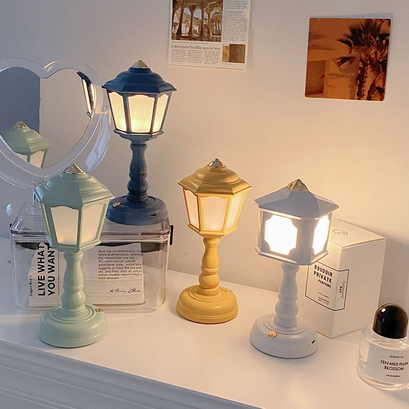 Retro LED laualamp Juhtmeta USB-laadimine öövalgustid Puutetundlikud hämardatavad lauavalgustid Magamistoa silmade kaitse Voodivalgustite sisustus