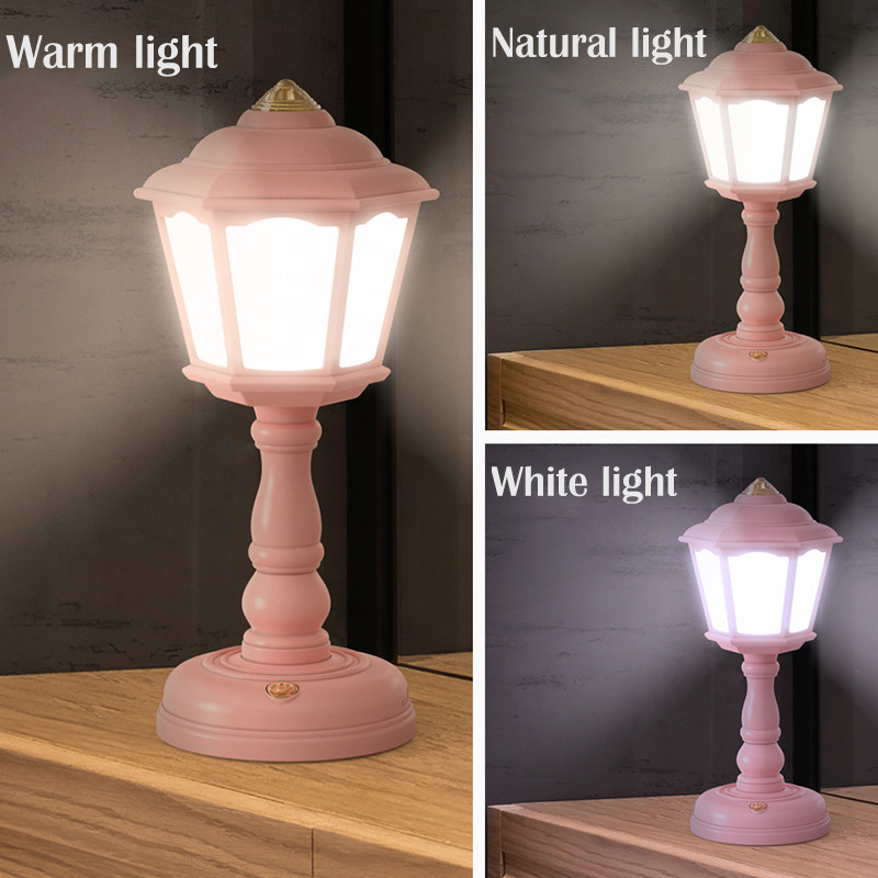 Retro LED laualamp Juhtmeta USB-laadimine öövalgustid Puutetundlikud hämardatavad lauavalgustid Magamistoa silmade kaitse Voodivalgustite sisustus