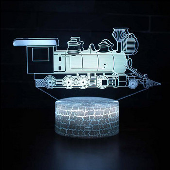Εκσκαφή 3D Desk Lamp Machinery Vehicle Bulldozer Tractor 3D 7 έγχρωμη λάμπα Οπτικό φωτιστικό νυκτός Led για παιδιά Επιτραπέζιο φωτιστικό αφής Usb