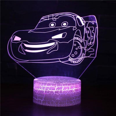 Excavare 3D Lampă de birou Mașini Vehicul Buldozer Tractor Lampă 3D 7 culori Lumină vizuală Led de noapte pentru copii Touch Usb Lampă de masă
