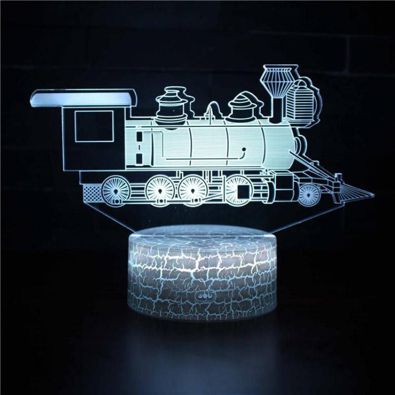 Excavare 3D Lampă de birou Mașini Vehicul Buldozer Tractor Lampă 3D 7 culori Lumină vizuală Led de noapte pentru copii Touch Usb Lampă de masă