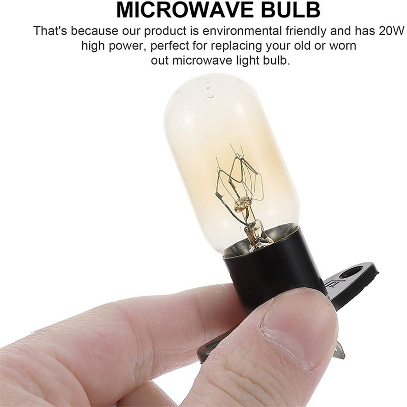 2 PACK mikrobangų lemputė, T170 bazė, 20 W 240 V lemputė universaliai orkaitei, yra tinkami suderinamiems su Panasonic Daewoo, Sharp