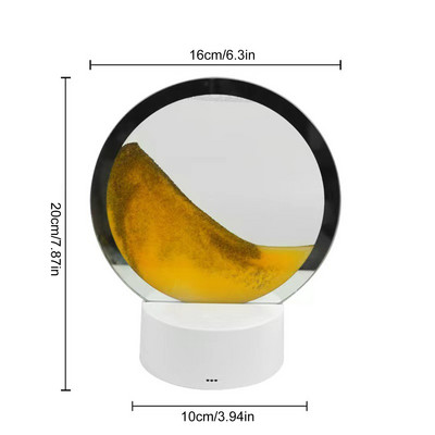 3D homokfestő asztali lámpák RGB színes színváltó homokóra éjszakai fény kreatív divat futóhomokos asztali lámpa ajándék