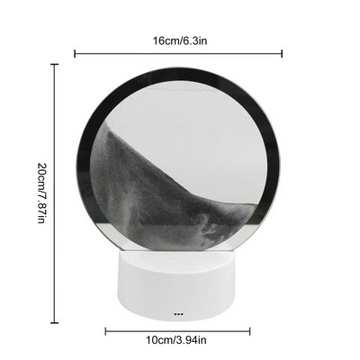 3D homokfestő asztali lámpák RGB színes színváltó homokóra éjszakai fény kreatív divat futóhomokos asztali lámpa ajándék