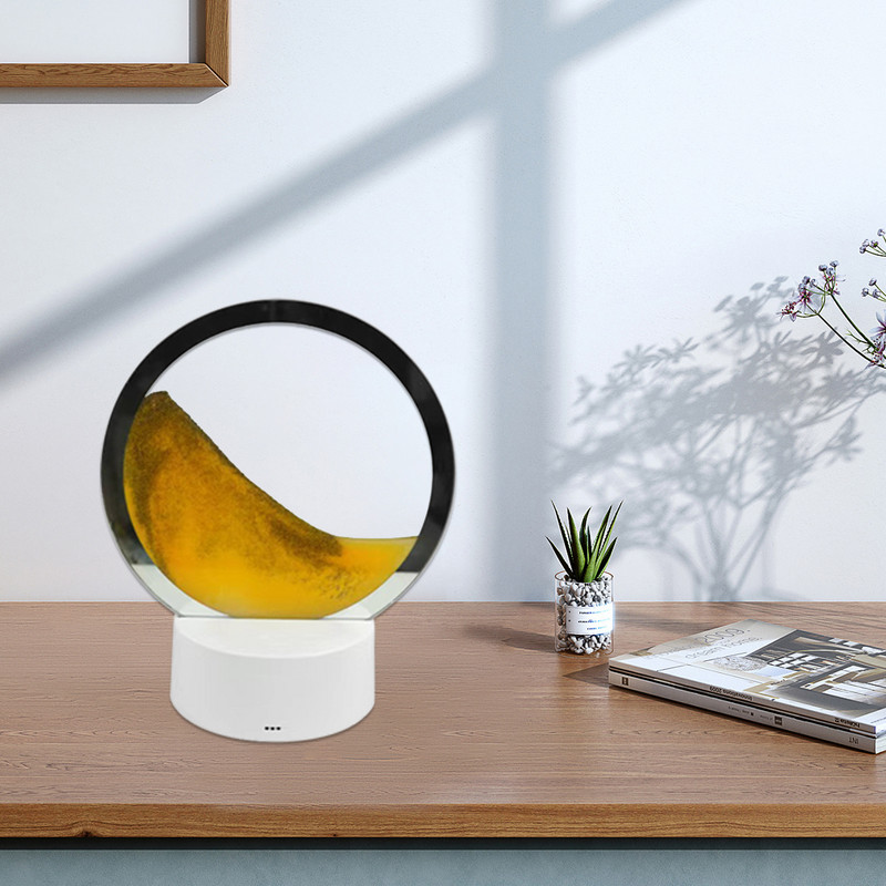 3D homokfestő asztali lámpák RGB színes színváltó homokóra éjszakai fény kreatív divat futóhomokos asztali lámpa ajándék